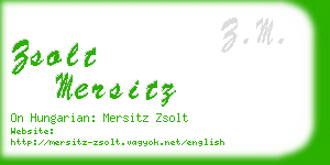 zsolt mersitz business card